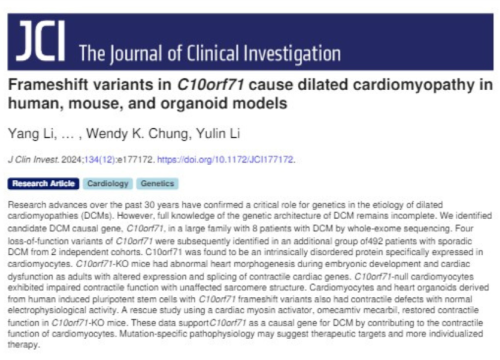 The Journal of Clinical Investigation, 17 June 2024