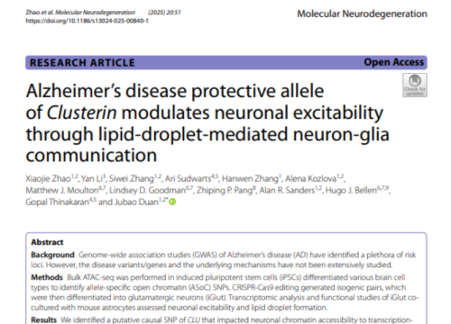 Molecular Neurodegeneration, 03 May 2025