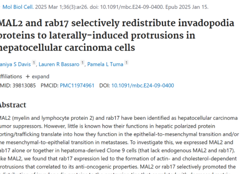 Molecular Biology of the Cell, 15 January 2025