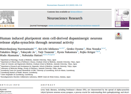 Neuroscience Research, 29 November 2024